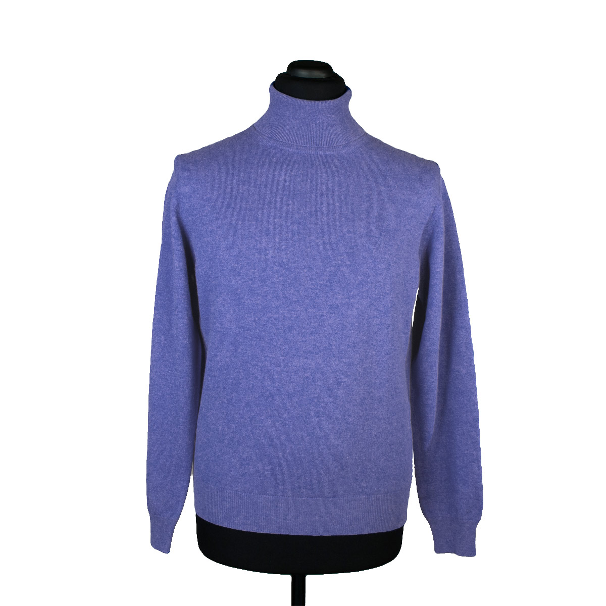 Cashmere turtleneck sweater for men, lavender blue - Di Franco Moda ...