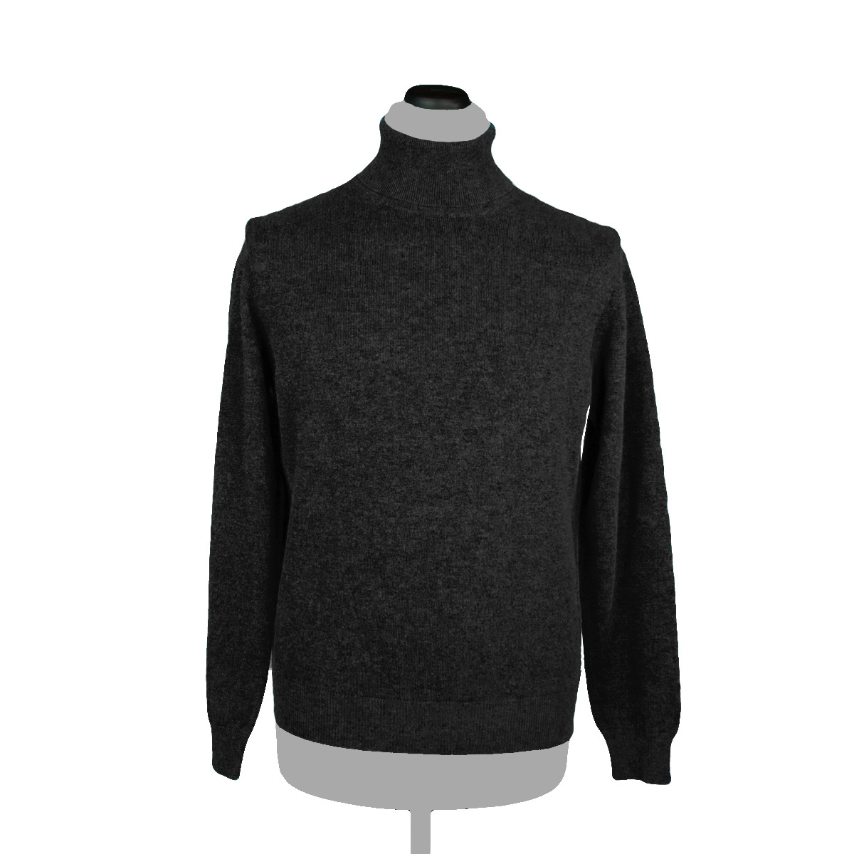 Cashmere turtleneck sweater for men, dark grey - Di Franco Moda Italiana