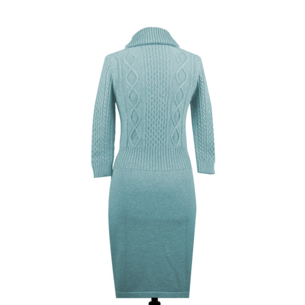 Blue cashmere twisted knitted jumper dress - Image 2