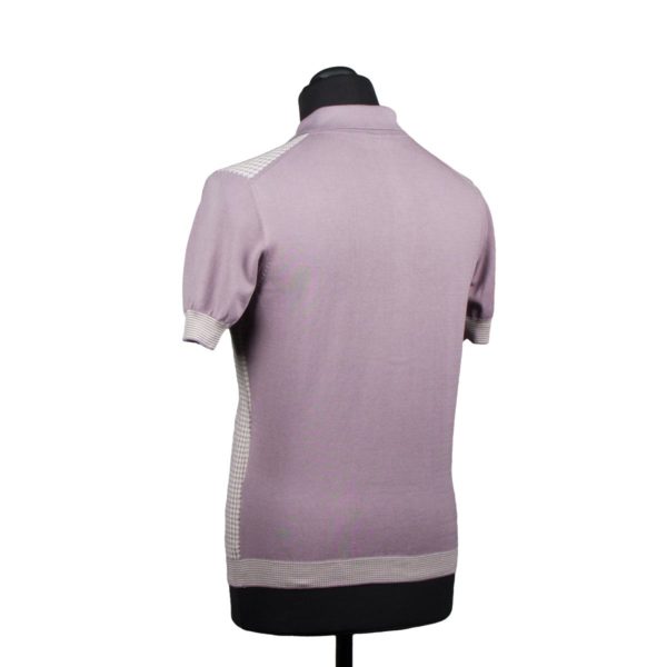 Jacquard mesh polo shirt, light violet - Image 3